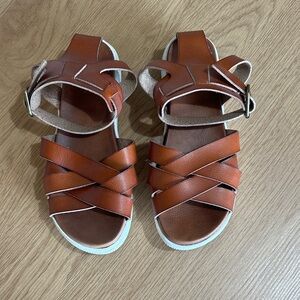 MIA Tan Leather Sandals